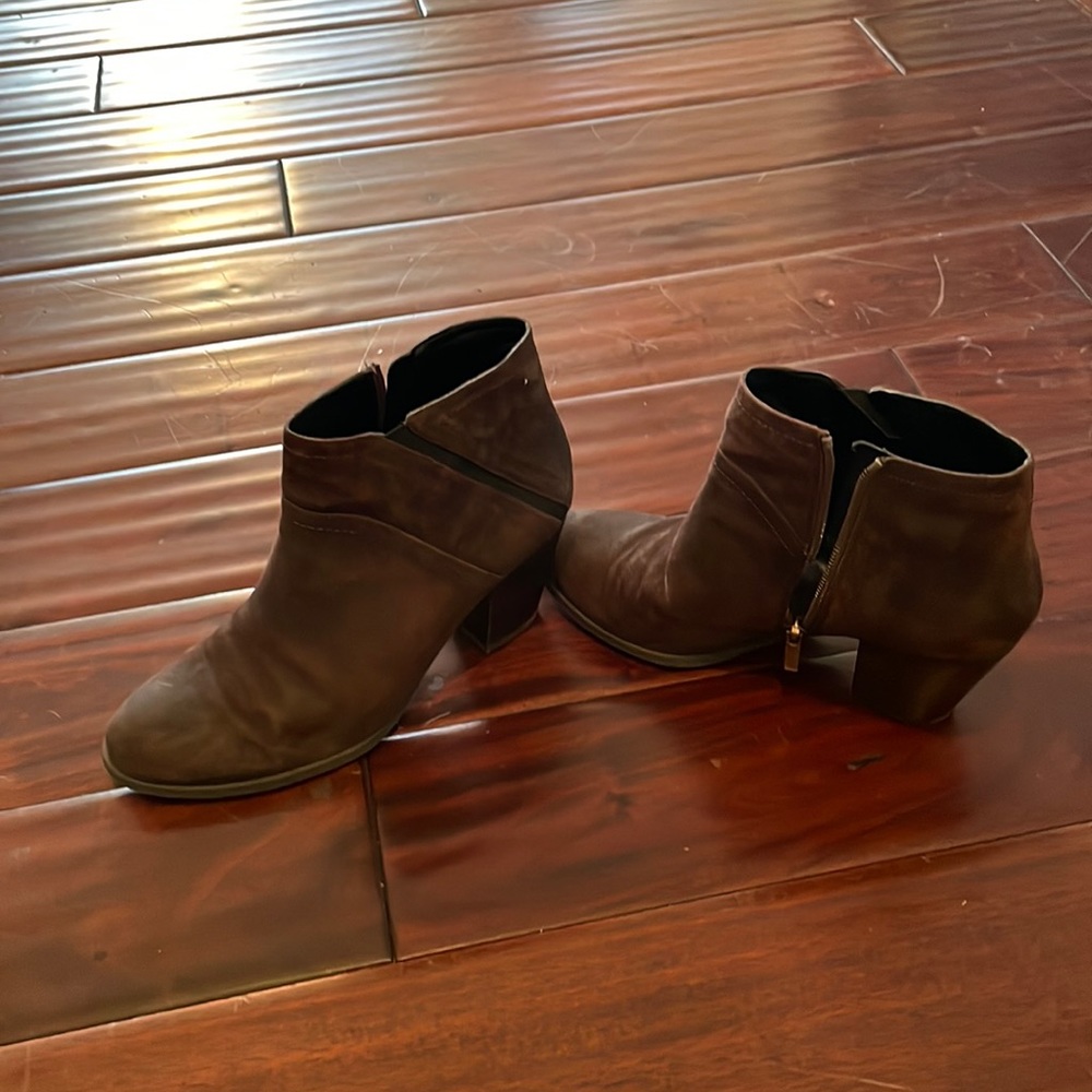 Franco Sarto brown booties. Never worn. Great condition.